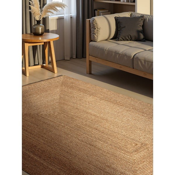 Oboustranný/ručně tkaný jutový koberec v přírodní barvě 160x230 cm Sharmila Natural Brown – Hanse Home-image-1