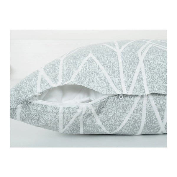 Šedé krepové povlečení na jednolůžko 140x200 cm Gray Stripes – B.E.S.-image-2