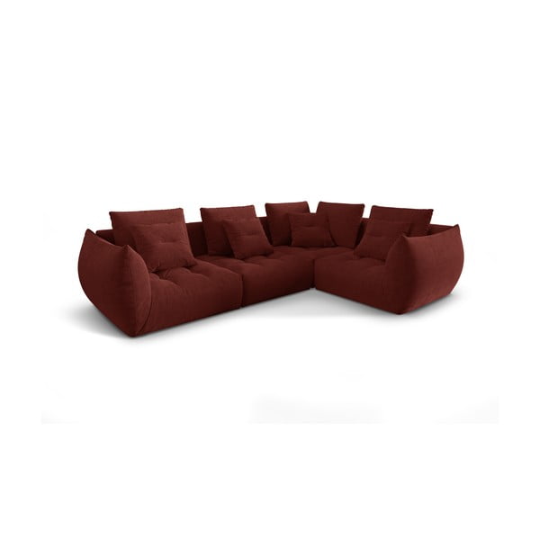 Červená rohová pohovka (pravý roh/do L) Bloom – Micadoni Home-image-2