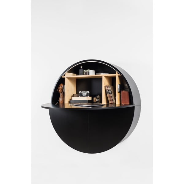 Černý multifunkční nástěnný stůl EMKO Pill-image-4