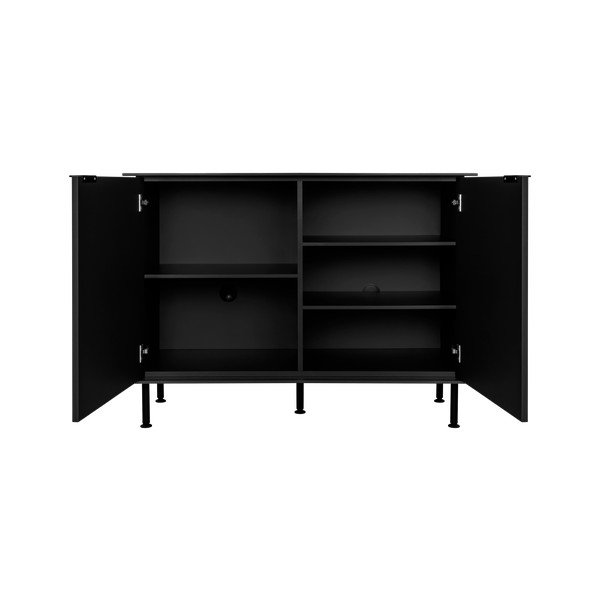 Černá komoda s dírou na kabely 120x88x50 cm Suumo – noo.ma-image-3