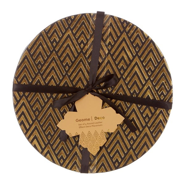 Prostírání z umělé kůže a kartonu v sadě 4 ks ø 25 cm Geome – Premier Housewares-image-3