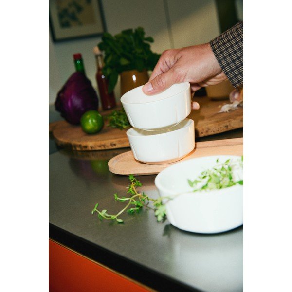 Bílé/v přírodní barvě porcelánové/dřevěné servírovací misky v sadě 3 ks Grand Cru – Rosendahl-image-3