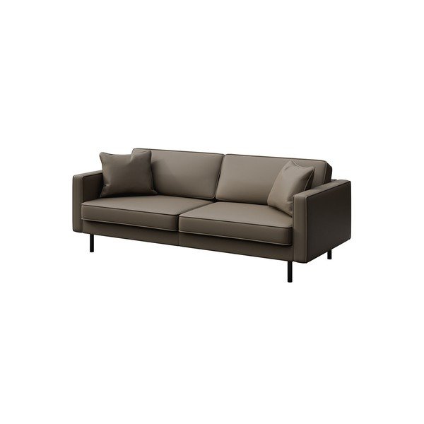 Světle hnědá kožená pohovka 207 cm Kobo – MESONICA-image-2