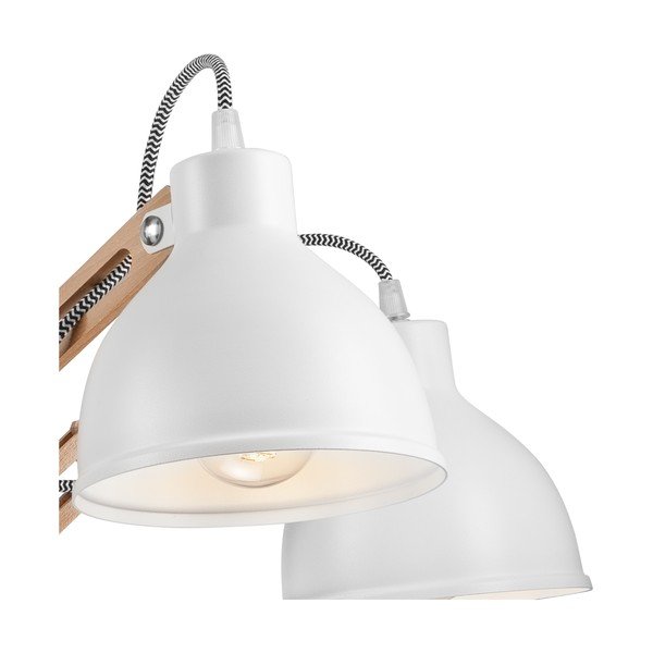 Bílo-hnědé stropní svítidlo s kovovým stínidlem ø 15 cm Marcello – LAMKUR-image-3