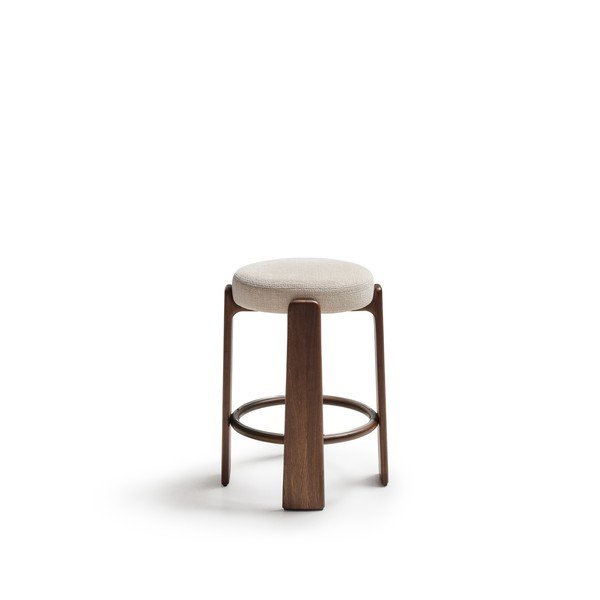 Béžová/v tmavě přírodní barvě barová stolička z jasanového dřeva (výška sedáku 65 cm) Granite – Kave Home-image-2