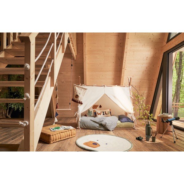 Krémový dětský koberec ø 100 cm Zelda – Kave Home-image-3