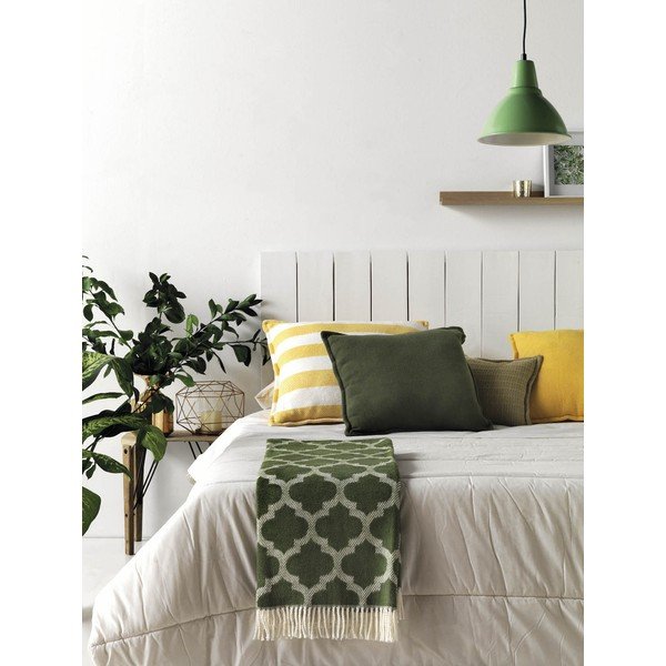 Žlutohnědý pléd s podílem bavlny Euromant Damasco, 140 x 180 cm-image-1