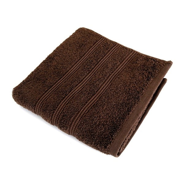 Hnědý ručník z česané bavlny Irya Home Classic, 30 x 50 cm