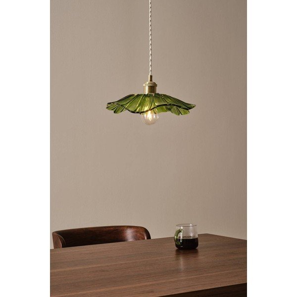 Zelené/ve zlaté barvě skleněné závěsné svítidlo ø 30 cm Nugget – Jotex-image-1