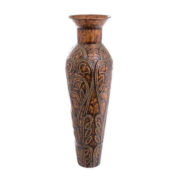 Hnědá kovová váza InArt Antique, ⌀ 19 cm