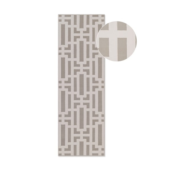 Šedo-krémový běhoun 80x240 cm Perles Onyx – Elle Decoration