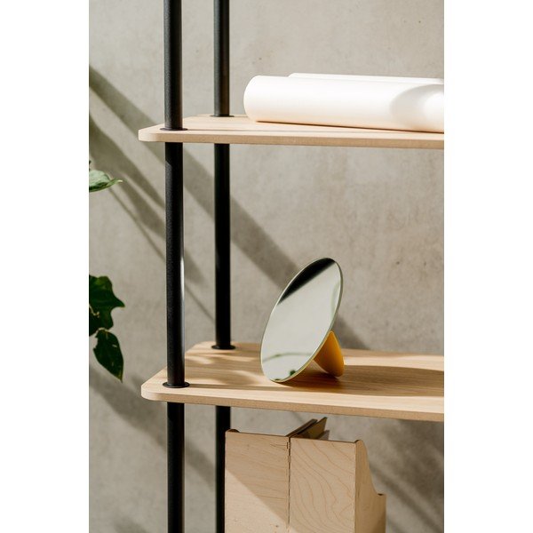 Regál v dekoru dubu v přírodní barvě 80x90,5x35 cm Teidi – noo.ma-image-2