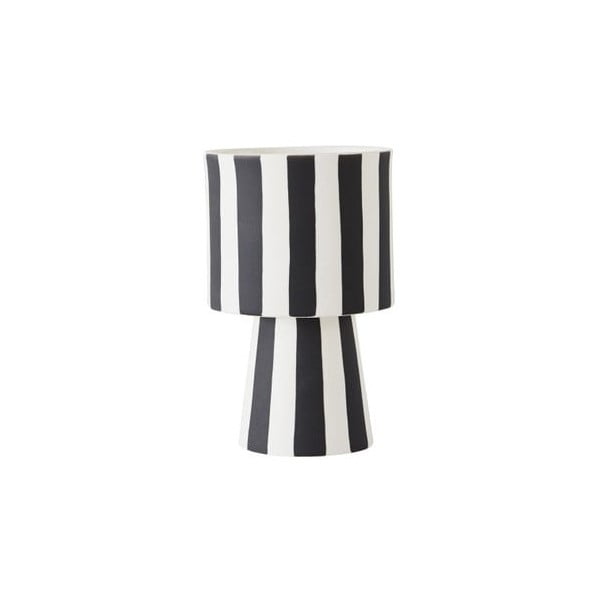Černo-bílá keramická váza OYOY Toppu, ⌀ 10 cm
