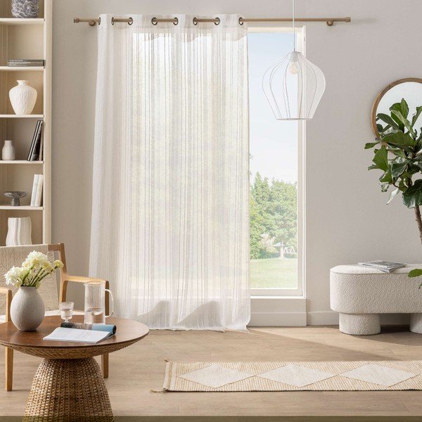 Bílý závěs 140x260 cm Zaho – douceur d'intérieur-image-1