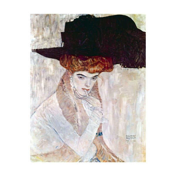 Gustav Klimt - obraz The Black Hat, 70x90 cm