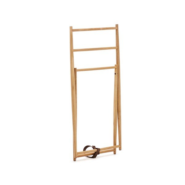 Němý sluha z teakového dřeva v přírodní barvě Roxana – Kave Home-image-3