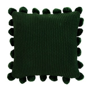 Tmavě zelený bavlněný dekorativní povlak na polštář Westwing Collection Molly, 40 x 40 cm