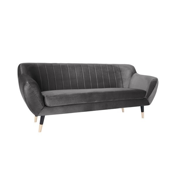 Šedá pohovka s černými nohami Mazzini Sofas Benito, 188 cm-image-2