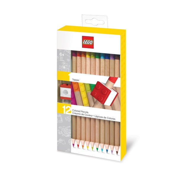 Sada 12 pastelek s klipem ve tvaru kostičky LEGO® Stationery-image-1