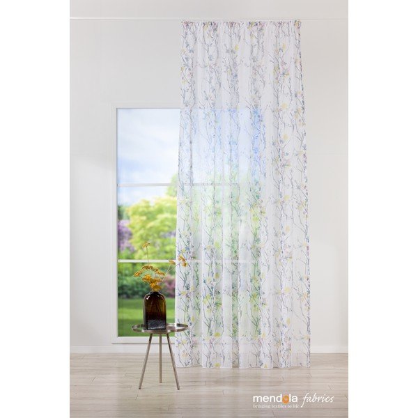 Šedo-bílá záclona 300x260 cm Olivia – Mendola Fabrics-image-2