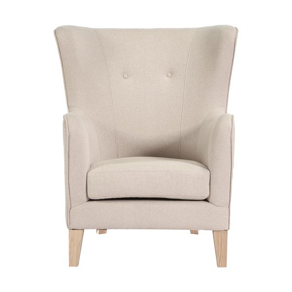 Krémové křeslo ušák Campo – House Nordic-image-1