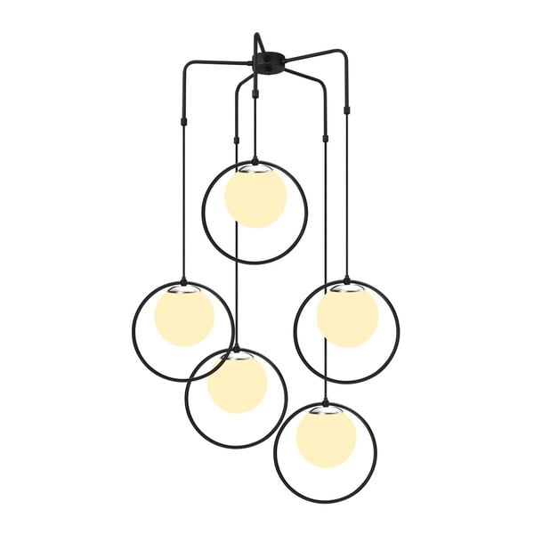 Černé kovové závěsné svítidlo Opviq lights Satyros-image-2