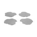 Kovové podtácky v sadě 4 ks ve stříbrné barvě Plama – noo.ma