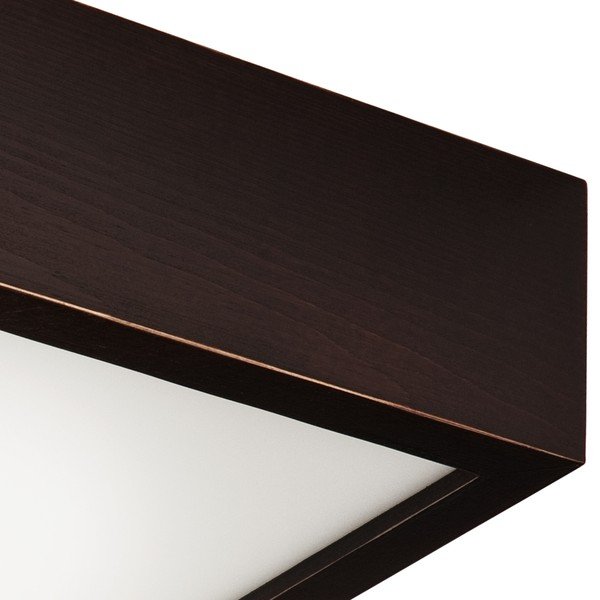 Tmavě hnědé stropní svítidlo se skleněným stínidlem 27,5x27,5 cm Quadro – LAMKUR-image-4
