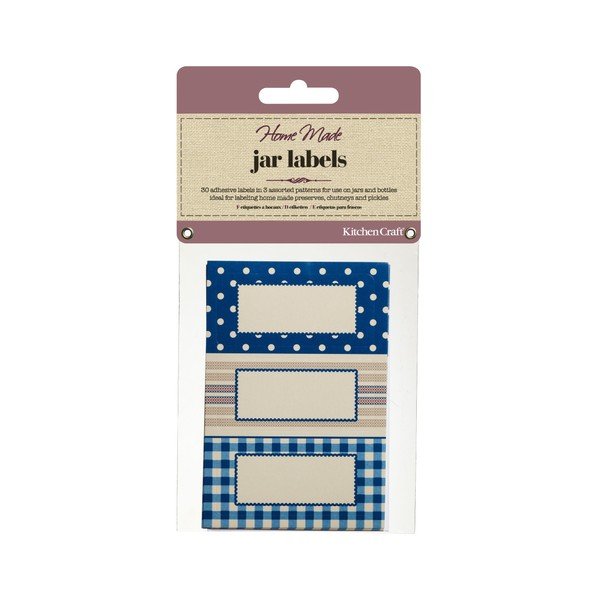 Sada 30 nalepovacích štítků na zavařovačky Kitchen Craft Stitched