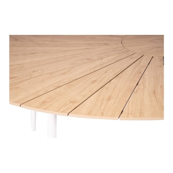 Set 4 bílých jídelních židlí Jaanna a přírodního stolu Marienlist – Bonami Essentials-image-2