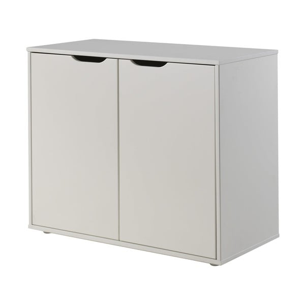 Bílá vyvýšená dětská postel z borovicového dřeva s úložným prostorem s roštem 90x200 cm Scott – Vipack-image-2