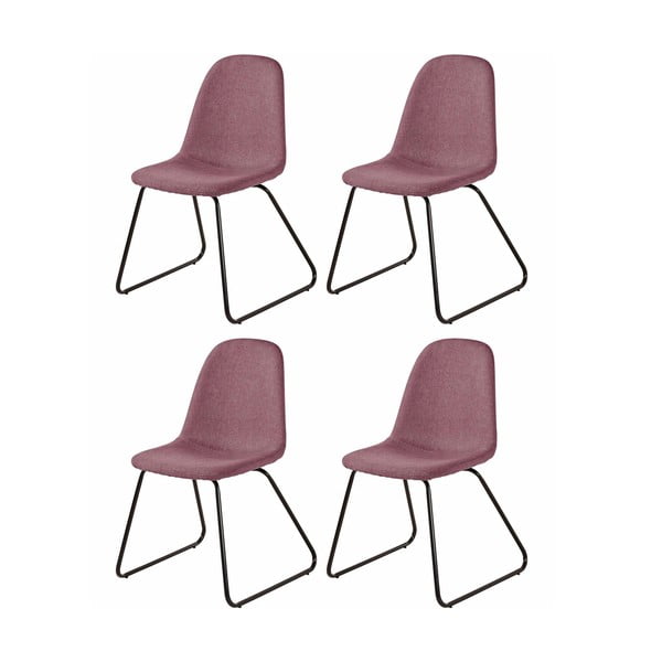 Sada 4 růžových jídelních židlí Støraa Colombo