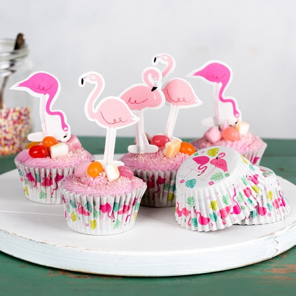 Set na zdobení cupcaků Rex London Flamingo Bay-image-1