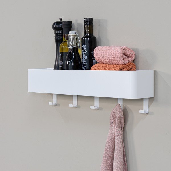 Bílá nástěnná ocelová koupelnová polička Multi – Spinder Design-image-1