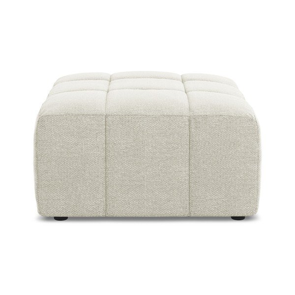 Béžová podnožka z textilie bouclé Aloha – Makamii