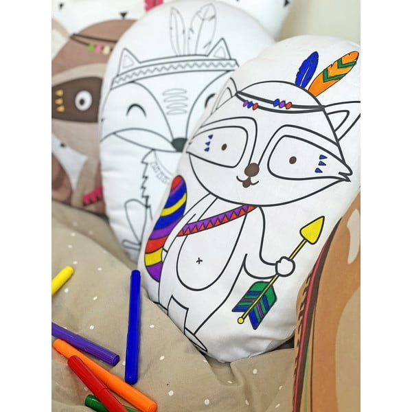 Povlak na polštář z bavlněného saténu Butter Kings Fox Indian Racoon-image-2