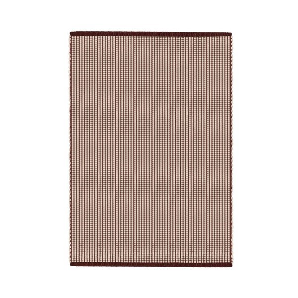 Vínový/v přírodní barvě ručně tkaný vlněný koberec 140x200 cm Talo – noo.ma