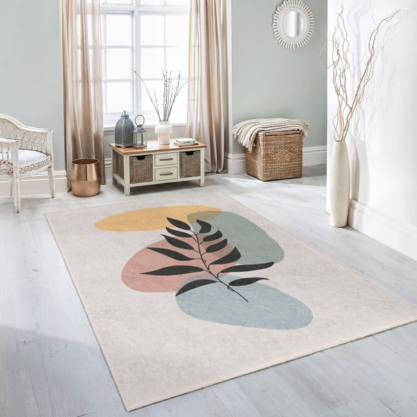 Krémový pratelný koberec 120x180 cm Illustrated Autumn – Mila Home-image-4