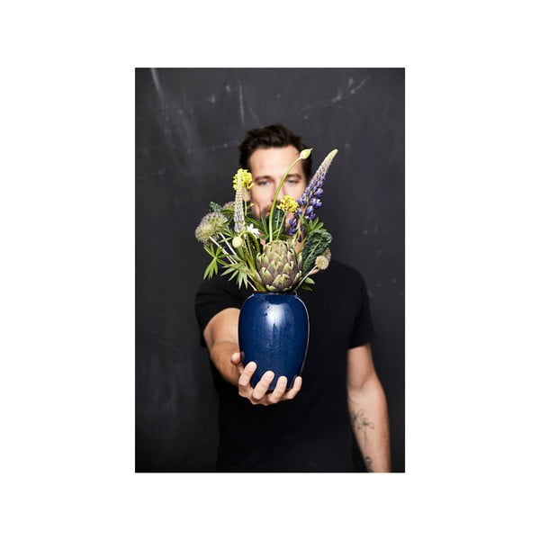 Tmavě modrá váza z kameniny (výška 20 cm) Gastro Blue – Bitz-image-4