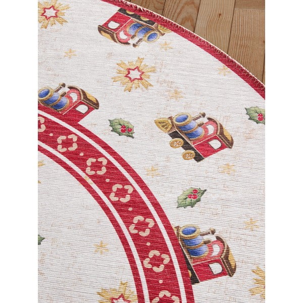 Červený kulatý koberec s vánočním motivem ø 160 cm Toy's Delight Train – Villeroy&Boch-image-3