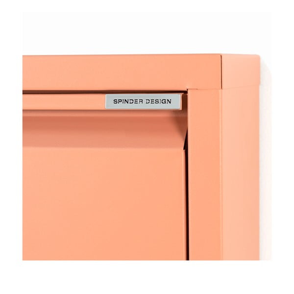 Kovový výklopný botník v lososové barvě 50x103x15 cm Billy – Spinder Design-image-4