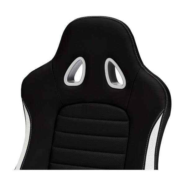 Černo-bílá kancelářská židle Furnhouse Speedy-image-3