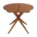 Kulatý rozkládací jídelní stůl s přídavnou deskou v dekoru dubu ø 90 cm Jubi – Ragaba