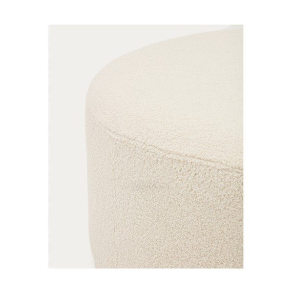 Krémový taburet z textilie bouclé Kaeli – Kave Home-image-4