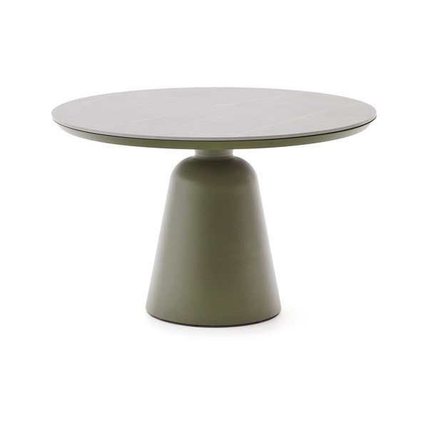 Kulatý zahradní jídelní stůl s keramickou deskou ø 120 cm Tudons – Kave Home-image-2