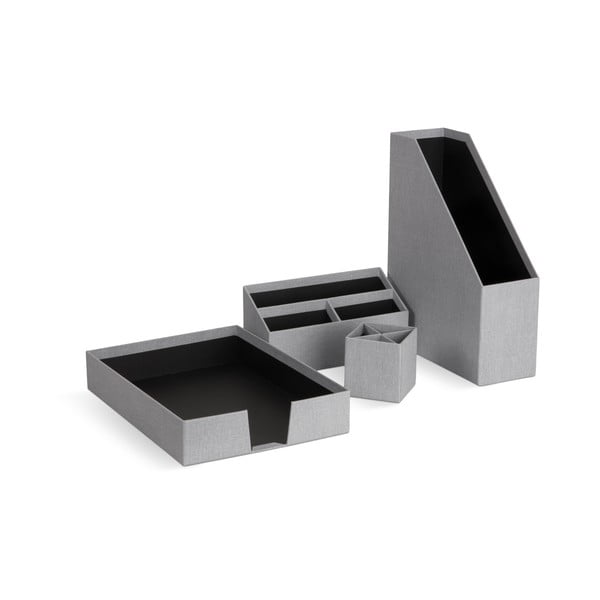 Kartonové organizéry v sadě 4 ks Hugo Canvas Paper Laminate – Bigso