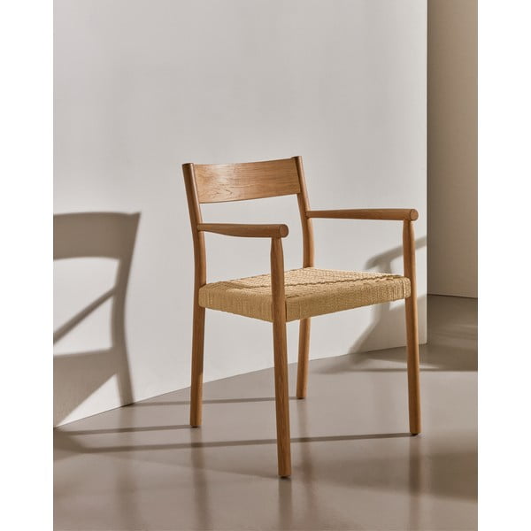 Jídelní židle z dubového dřeva v přírodní barvě Yalia – Kave Home-image-1