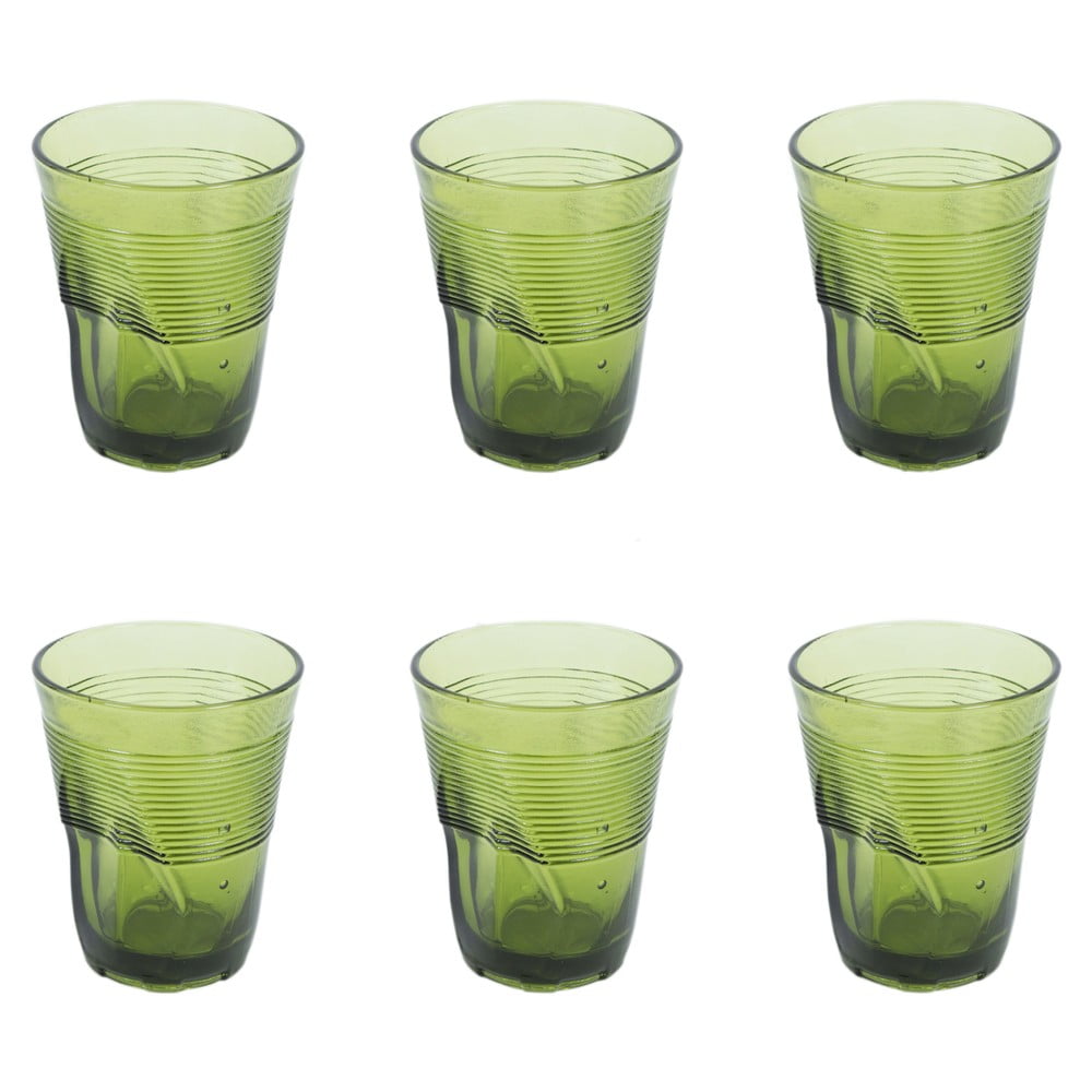 Sada 6 sklenic Kaleidos 360 ml, zelená