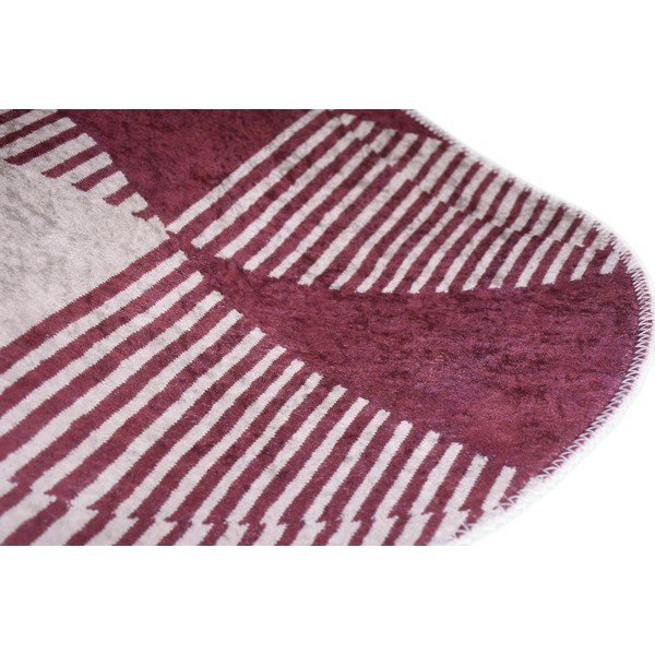 Vínový pratelný koberec 80x120 cm Oval – Vitaus-image-2